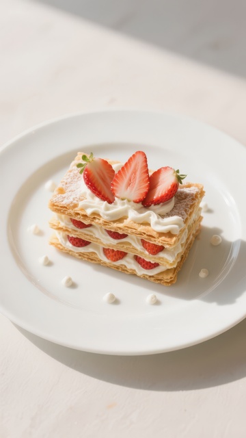 草莓奶油千层酥