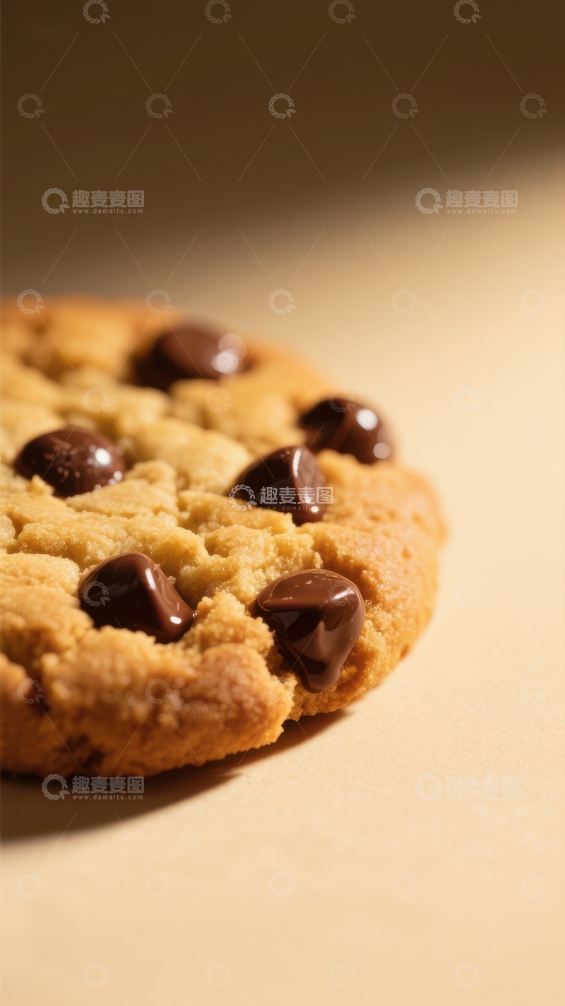 高清大图下载【趣麦麦图】巧克力豆饼干特写