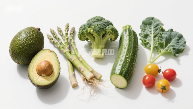 高清大图下载【趣麦麦图】新鲜蔬菜与水果组合展示