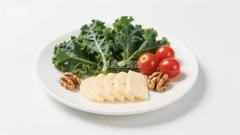 高清大图下载【趣麦麦图】盘中蔬菜奶酪坚果组合