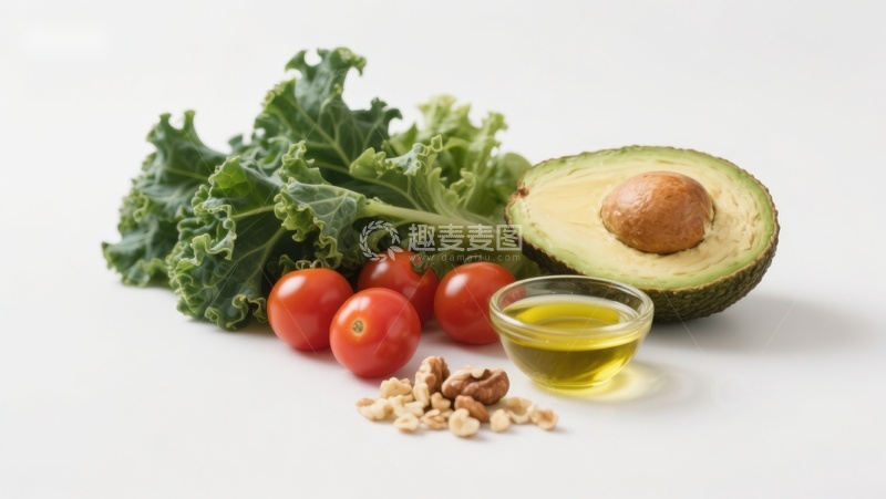 高清大图下载【趣麦麦图】新鲜蔬菜与健康食材组合