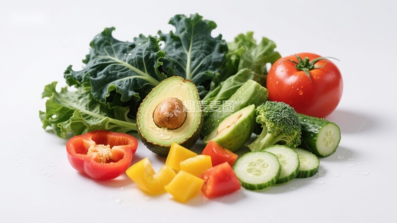 高清大图下载【趣麦麦图】新鲜蔬菜水果组合展示
