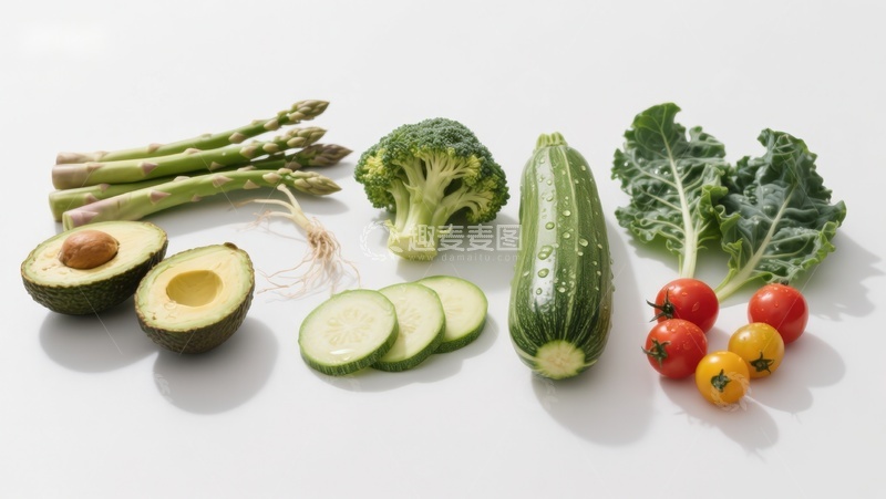 高清大图下载【趣麦麦图】新鲜蔬菜与水果静物展示