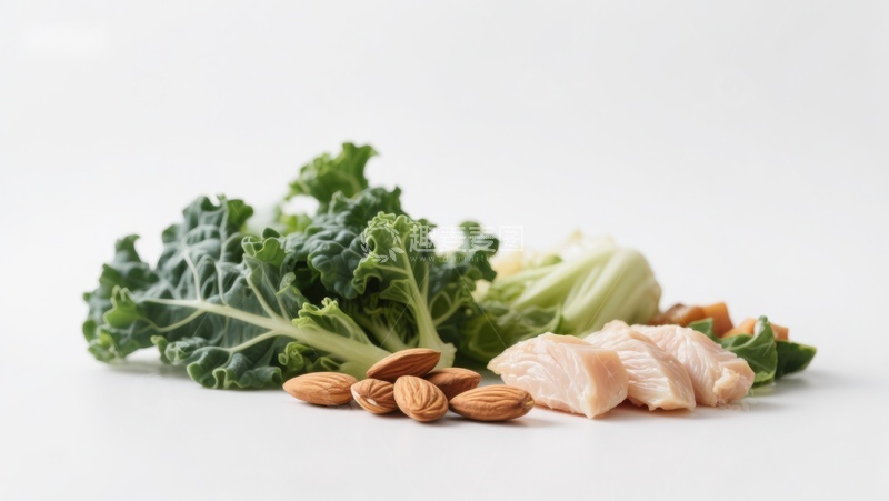 高清大图下载【趣麦麦图】新鲜蔬菜坚果与鸡肉