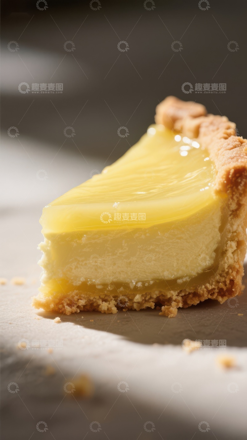 高清大图下载【趣麦麦图】柠檬芝士蛋糕切片特写