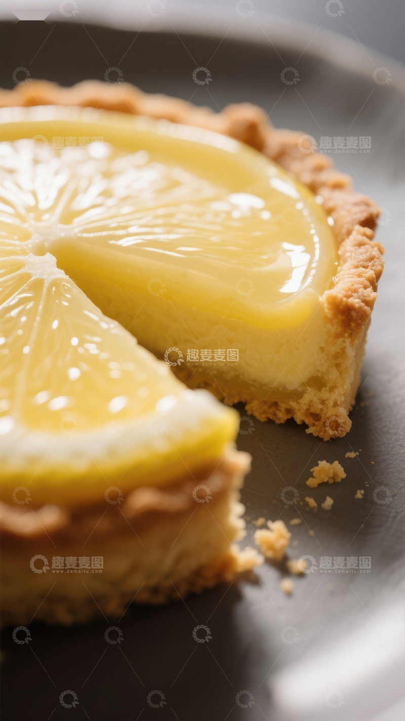 高清大图下载【趣麦麦图】柠檬挞切片，甜美诱人