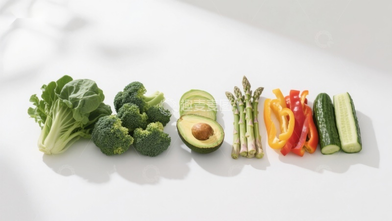 高清大图下载【趣麦麦图】新鲜蔬菜排列展示