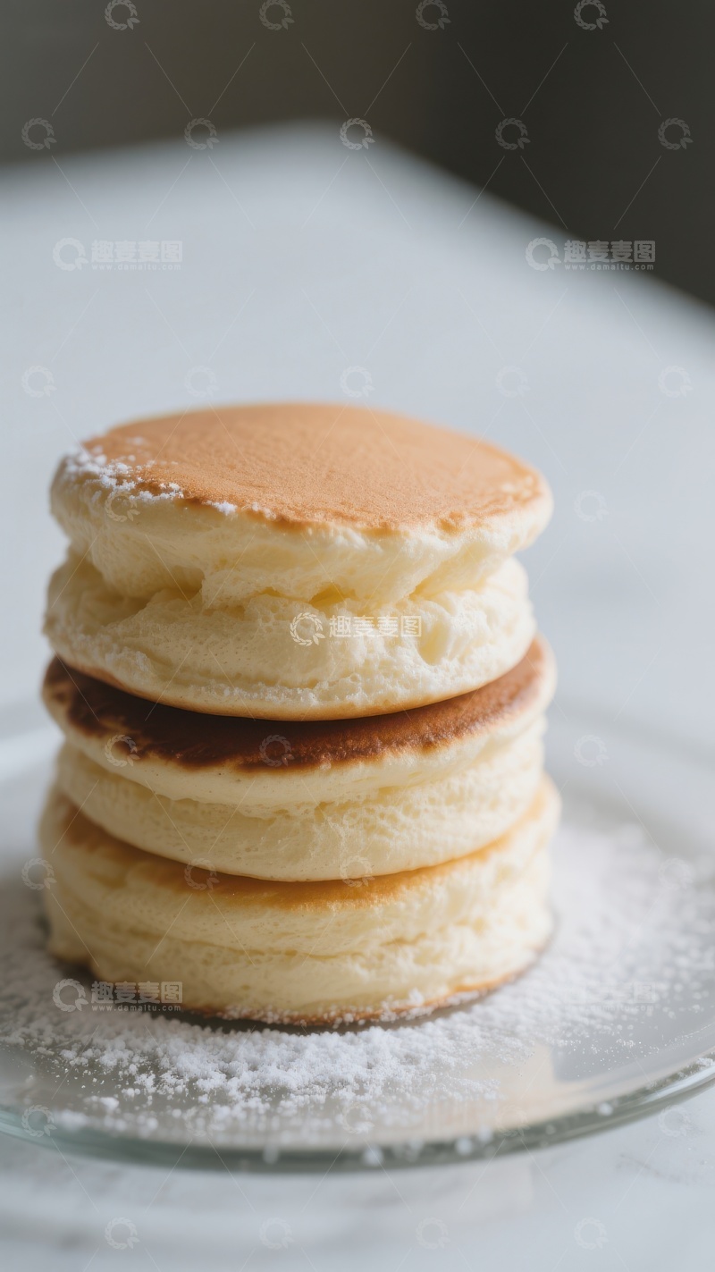 高清大图下载【趣麦麦图】松软可口的叠层煎饼