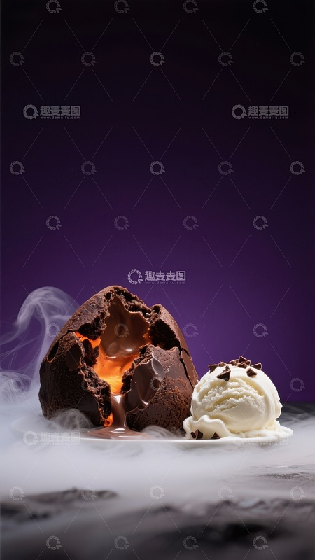 熔岩巧克力配冰淇淋