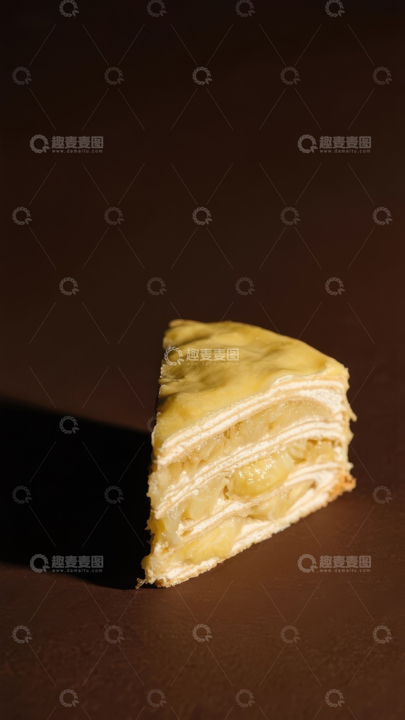 高清大图下载【趣麦麦图】金黄酥皮夹心糕点特写