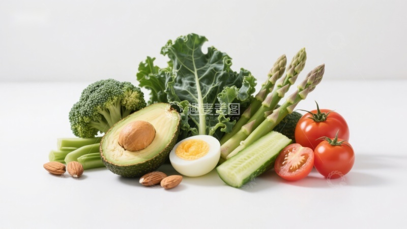高清大图下载【趣麦麦图】新鲜蔬菜与健康食材组合