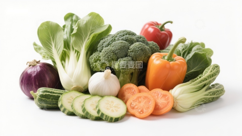 高清大图下载【趣麦麦图】新鲜蔬菜组合展示