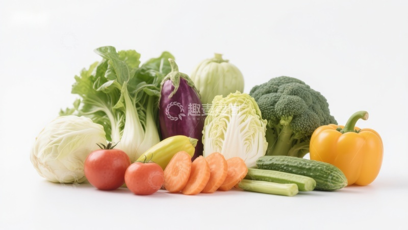 高清大图下载【趣麦麦图】新鲜蔬菜组合展示