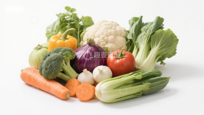 高清大图下载【趣麦麦图】新鲜蔬菜组合展示