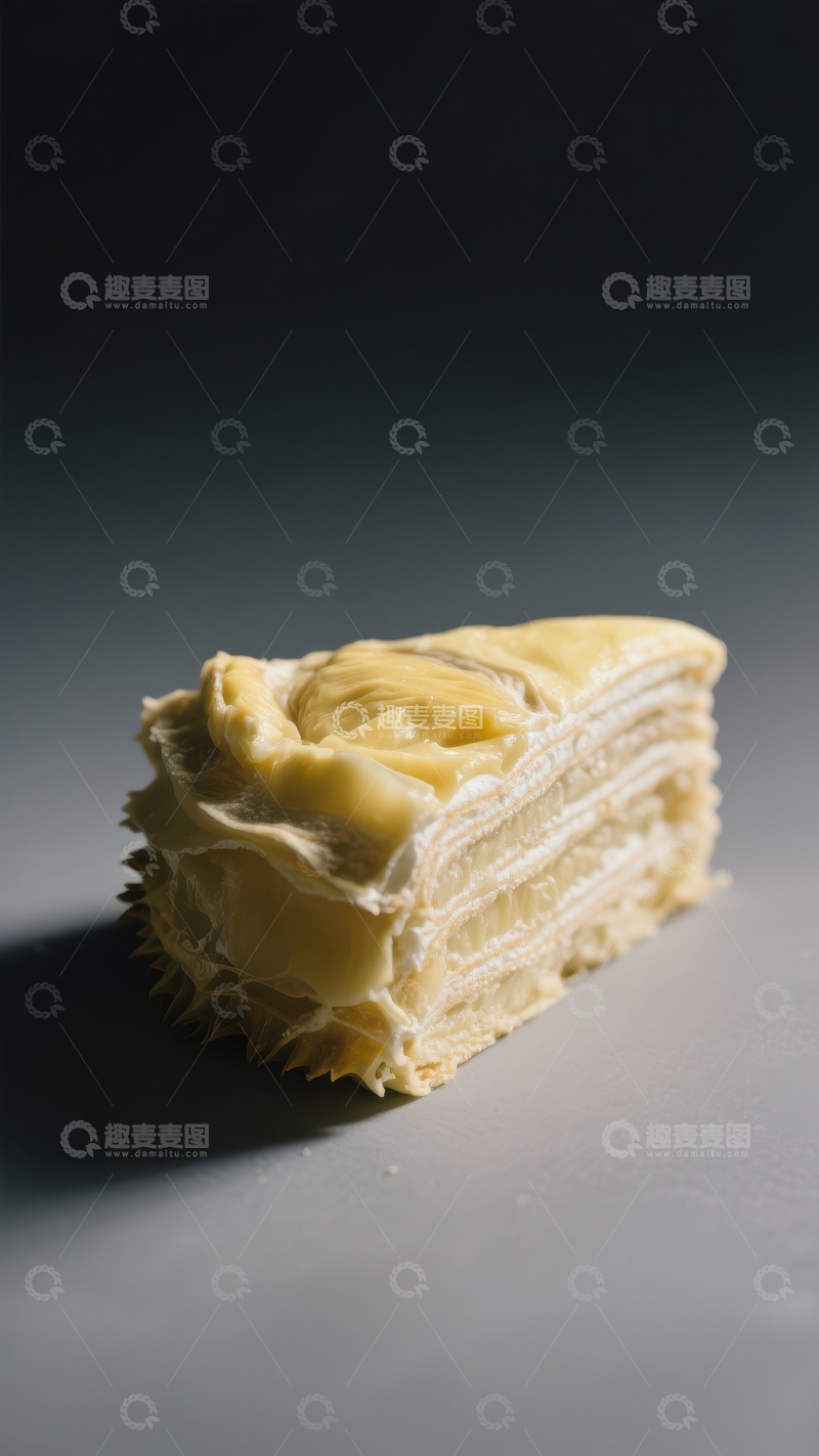 高清大图下载【趣麦麦图】奶油千层蛋糕切片