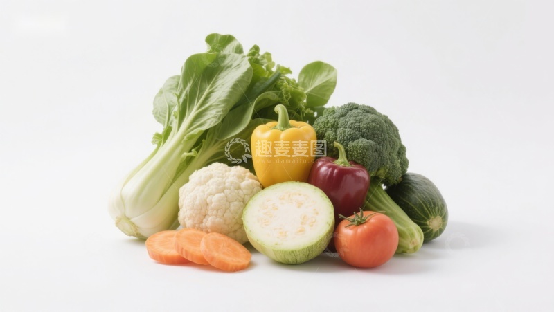 高清大图下载【趣麦麦图】新鲜蔬菜组合展示