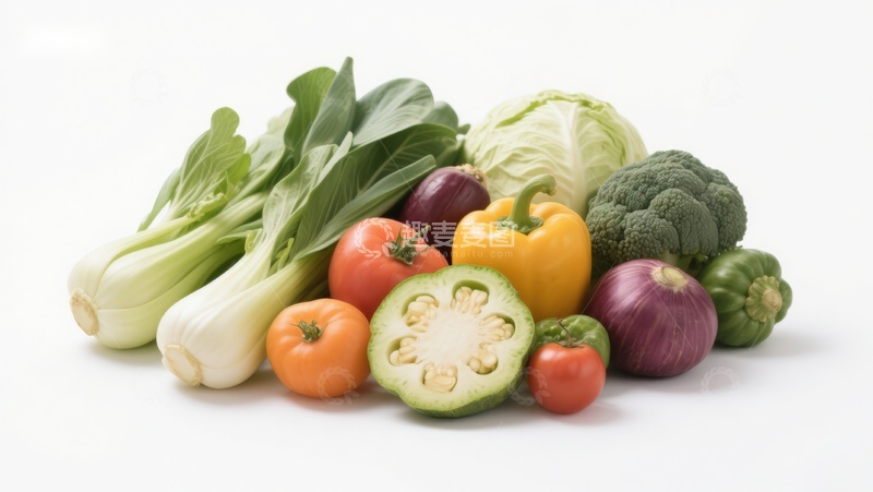 高清大图下载【趣麦麦图】新鲜蔬菜组合展示