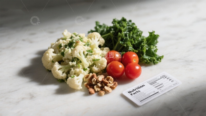 高清大图下载【趣麦麦图】新鲜蔬菜与营养标签