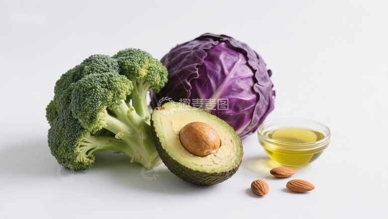 新鲜蔬菜与健康食材组合