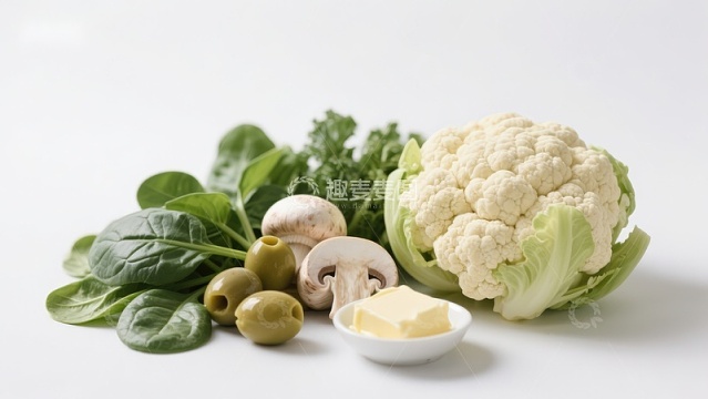 新鲜蔬菜与食材组合