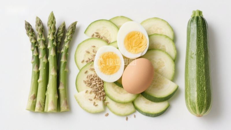 高清大图下载【趣麦麦图】新鲜蔬菜与鸡蛋组合摆拍