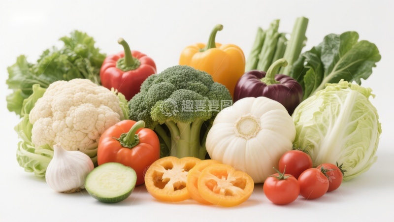 高清大图下载【趣麦麦图】新鲜蔬菜组合展示