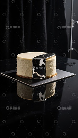 简约黑白色调的蛋糕艺术