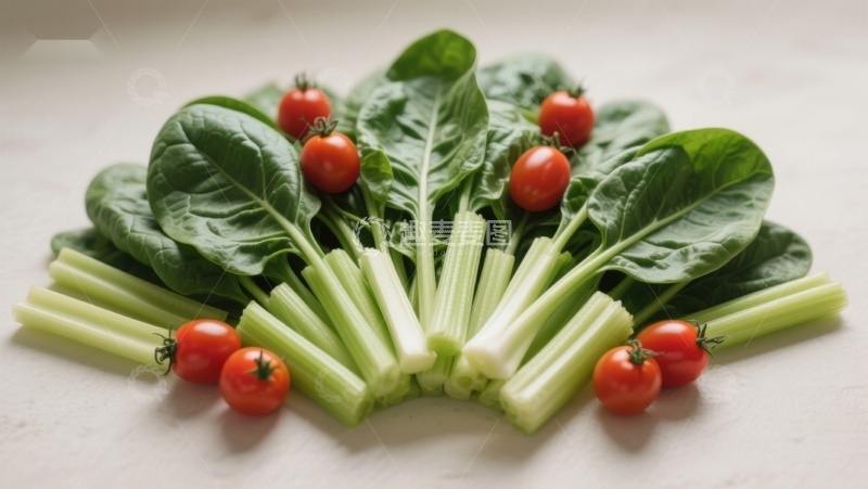 高清大图下载【趣麦麦图】新鲜蔬菜摆盘展示