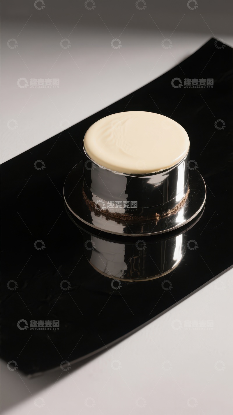 高清大图下载【趣麦麦图】金属罐置于黑色反光表面