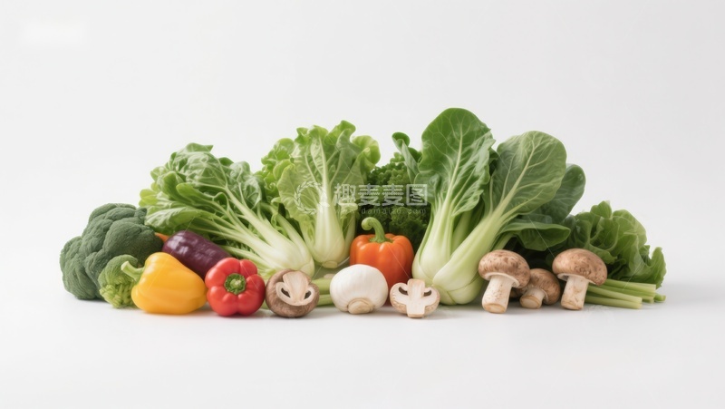 高清大图下载【趣麦麦图】新鲜蔬菜组合展示