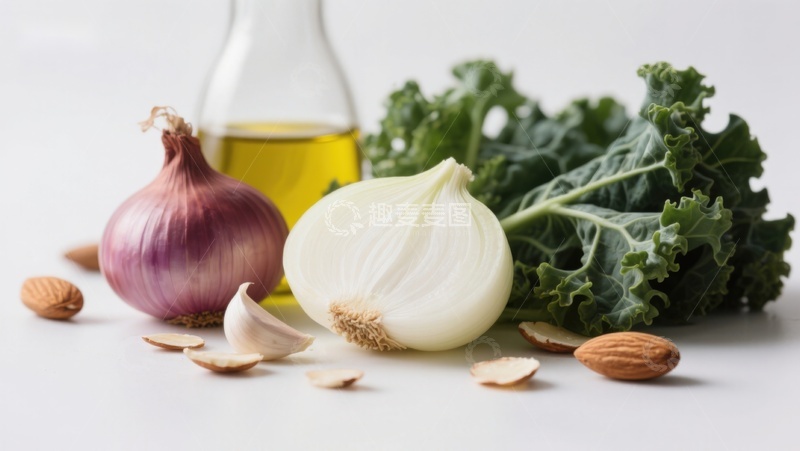 高清大图下载【趣麦麦图】新鲜蔬菜与坚果食材组合