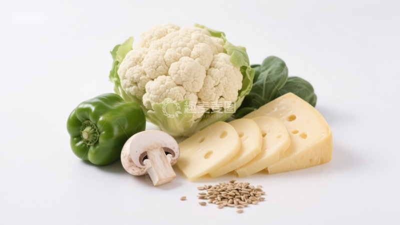 高清大图下载【趣麦麦图】新鲜蔬菜与奶酪组合