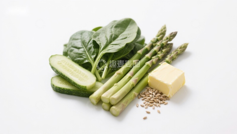 高清大图下载【趣麦麦图】新鲜蔬菜与黄油食材组合