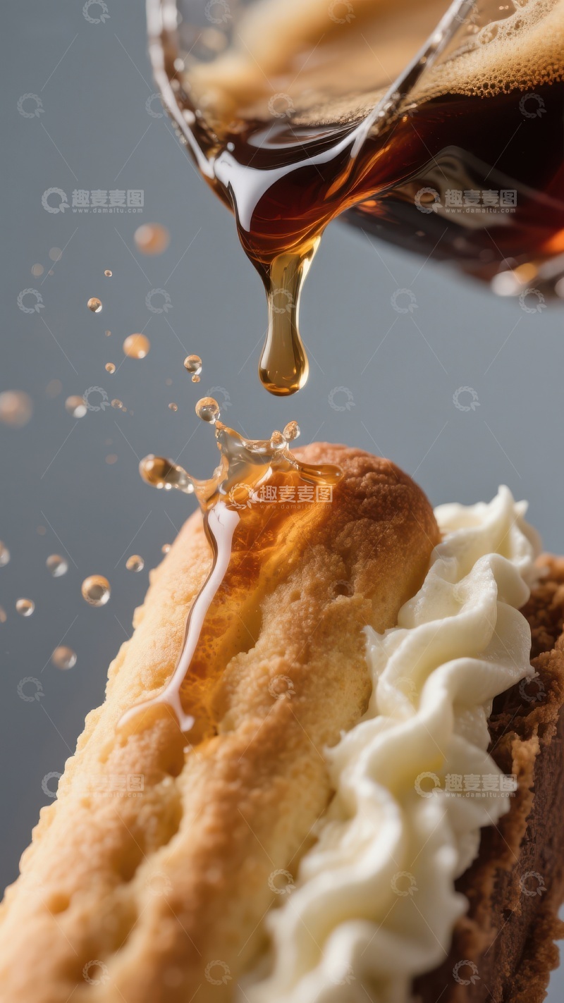 高清大图下载【趣麦麦图】蜂蜜浇灌奶油蛋糕的瞬间