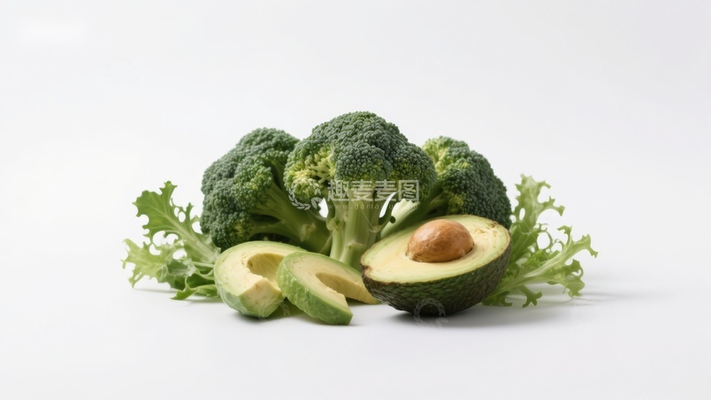 高清大图下载【趣麦麦图】西兰花与牛油果静物摆拍
