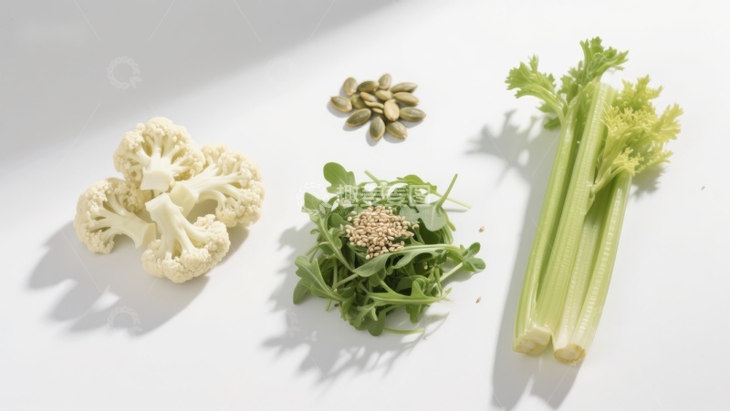 高清大图下载【趣麦麦图】新鲜蔬菜与种子静物摆拍