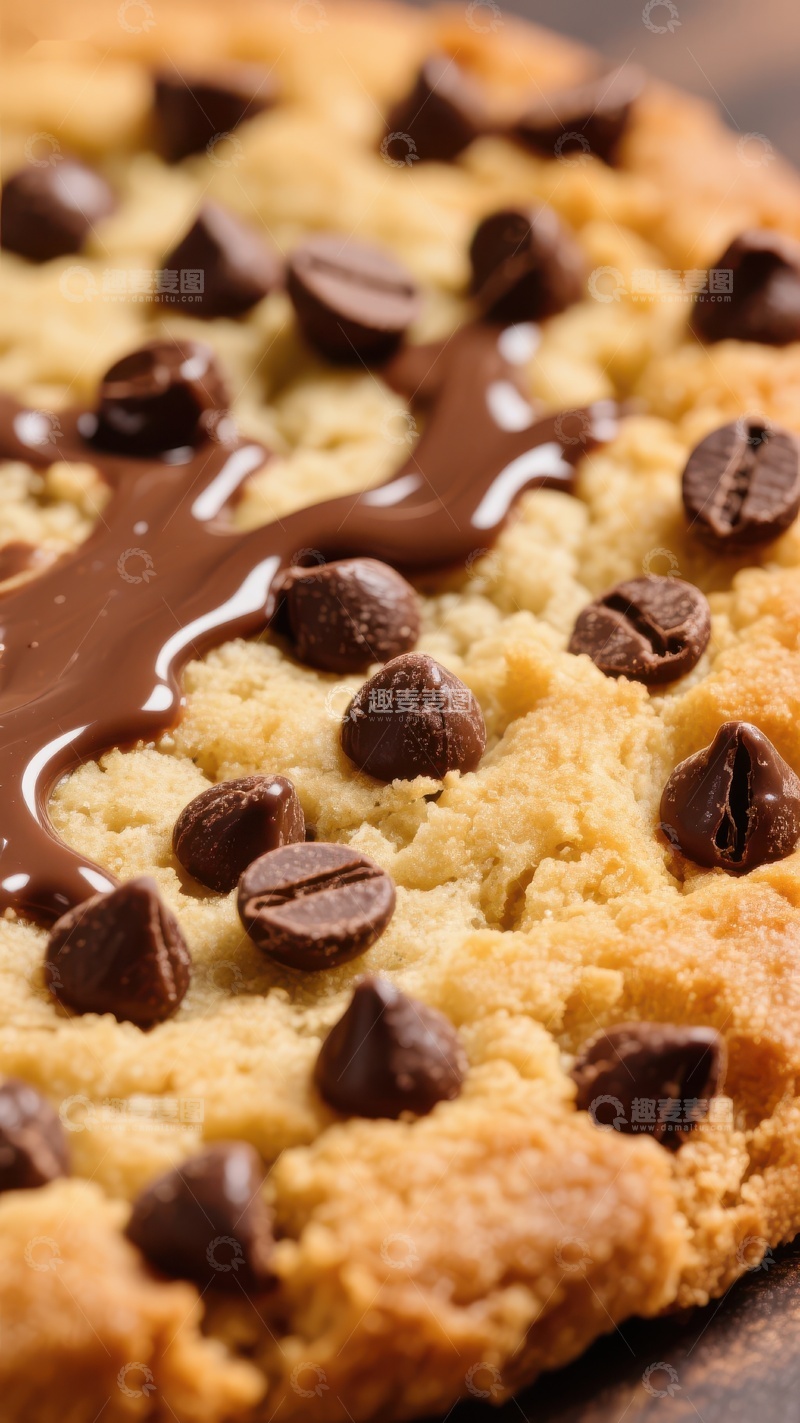 高清大图下载【趣麦麦图】巧克力豆饼干特写