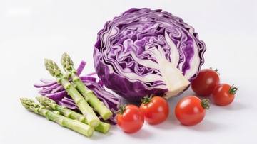 紫甘蓝与蔬菜组合