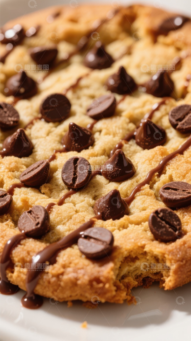 高清大图下载【趣麦麦图】巧克力豆饼干特写
