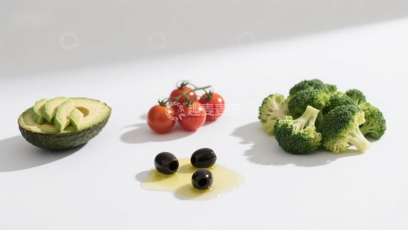 高清大图下载【趣麦麦图】新鲜蔬菜与牛油果摆拍