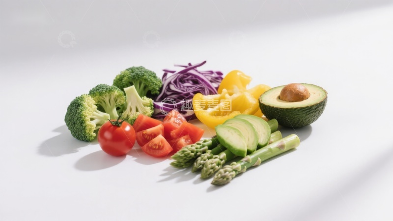 高清大图下载【趣麦麦图】新鲜蔬菜水果组合展示