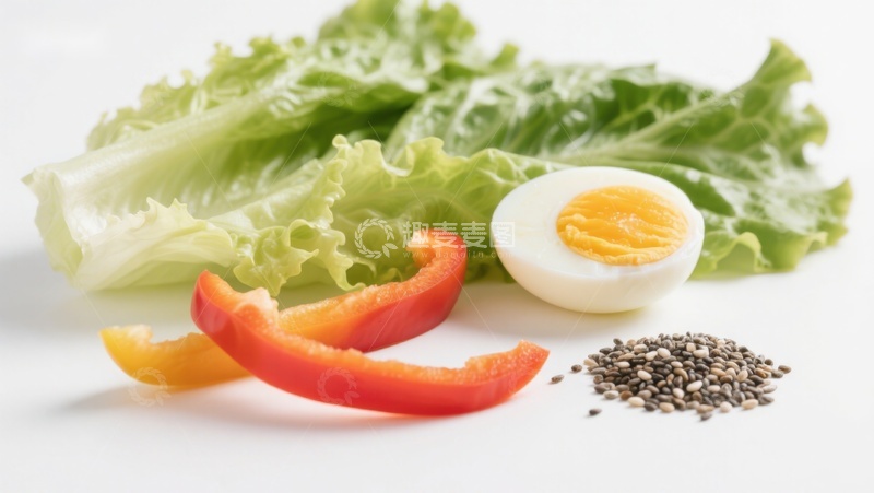 高清大图下载【趣麦麦图】新鲜蔬菜与鸡蛋食材组合