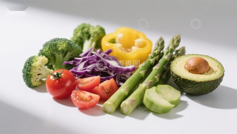 高清大图下载【趣麦麦图】新鲜蔬菜水果组合摆拍