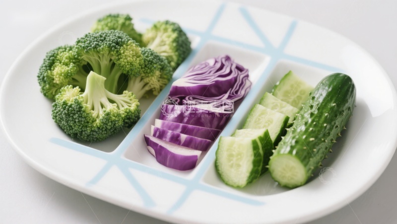 高清大图下载【趣麦麦图】盘中切好的蔬菜拼盘