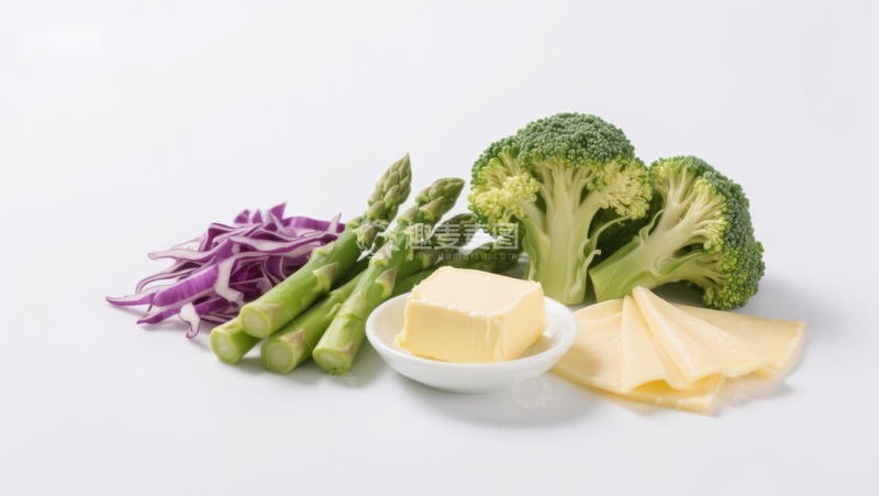高清大图下载【趣麦麦图】新鲜蔬菜与奶酪食材组合