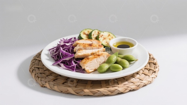 鸡胸肉配蔬菜沙拉