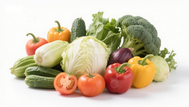 高清大图下载【趣麦麦图】新鲜蔬菜组合展示