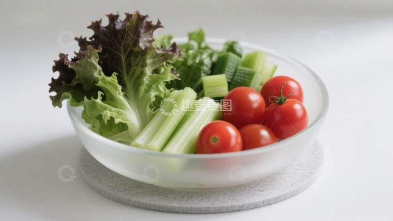 高清大图下载【趣麦麦图】新鲜蔬菜沙拉碗