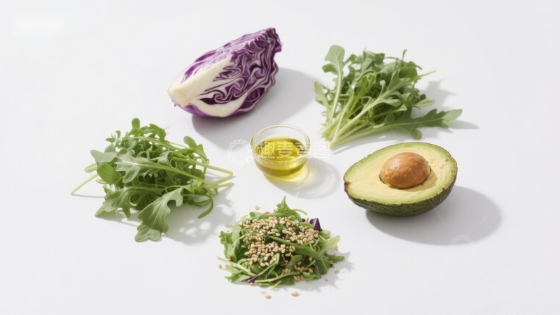 高清大图下载【趣麦麦图】新鲜蔬菜与健康食材组合