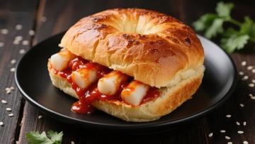 美味章鱼小丸子三明治